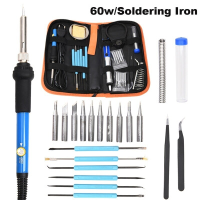 

US Plug 110v 60w Adjustable Temperature Electric Soldering Iron Kit Portable Welding Repair Tool