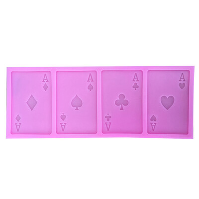 

Poker Cards Design Fondant Cake Molds 3D Silicone Mold Soap Chocolate Mould Kitchen Baking Tool Bakeware Cake Decoration