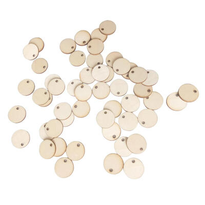 

50pcs DIY Wood Slices Round Ornament for Scrapbooking Paper Crafts Decor