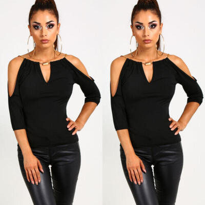 

US STOCK Womens Loose Summer Casual Blouse Shirt Tops Fashion Blouse T-Shirt