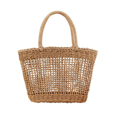 

Tailored Women 2019 New Hollow Straw Bag Fashion Woven Shoulder Bag Casual Beach Handbag