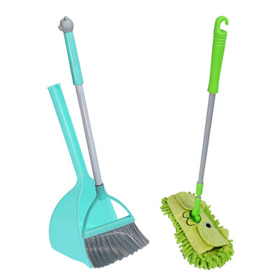 

YIWULAKids Housekeeping Cleaning Tools Set-3pcs Small Mop Small Broom Small Dustpan