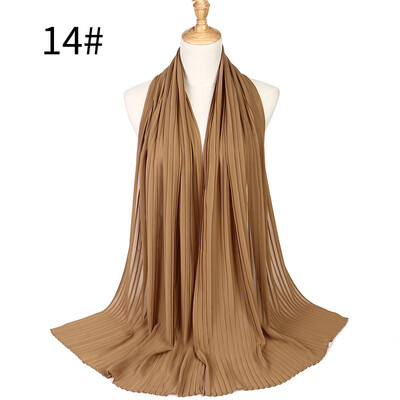

Pearl Chiffon Pleated Muslim Womens Headscarf Wholesale 2018 Huis Costumes Wrinkled Hot Headscarf MSL022