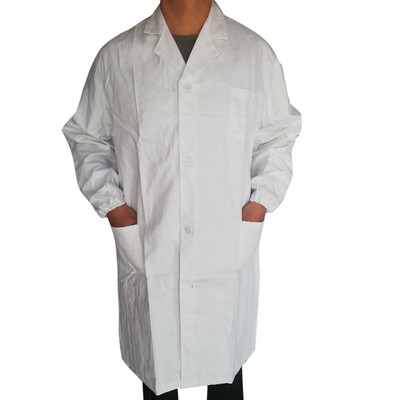 

Toponeto Women Men Unisex Lab Coat Long Sleeve White Outwear Blouse With Pockets
