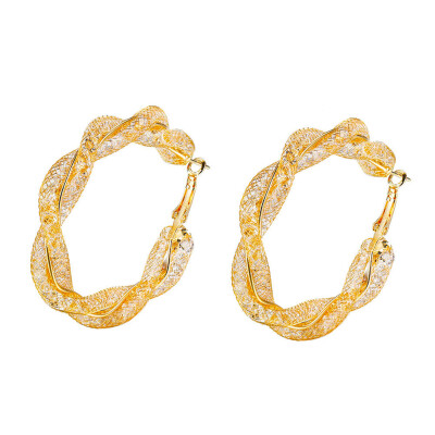 

Oversized Geometric Round Hoop Earrings