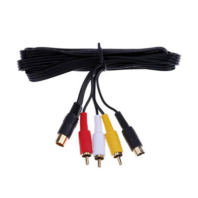

Gold Plated 10Pin Connector AV -Video Cable for SEGA Saturn Console