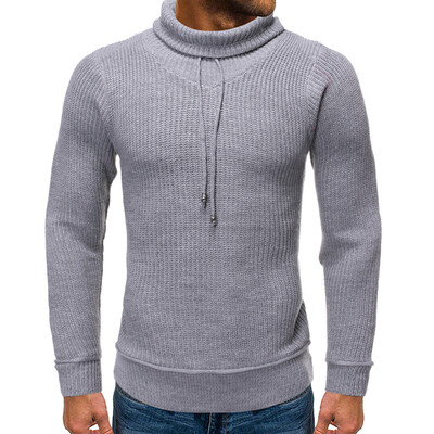 

Toponeto Mens Autumn Winter Casual Pure Color O-Neck Long Sleeve Knitted Sweater Tops