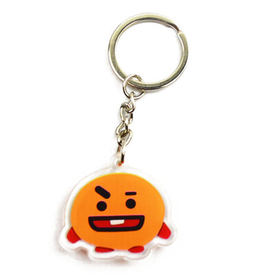 

CAR-TOBBY Kpop BTS Cartoon Acrylic Double-sided Printing Keychain Bag Pendant Keyring