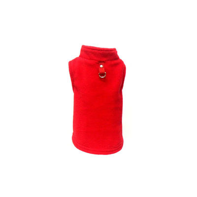 

Multifunctional Pet Winter Warm Costume Super Soft Lightweight Pajamas And Fleece Sleeveless Coat With Leash Ring