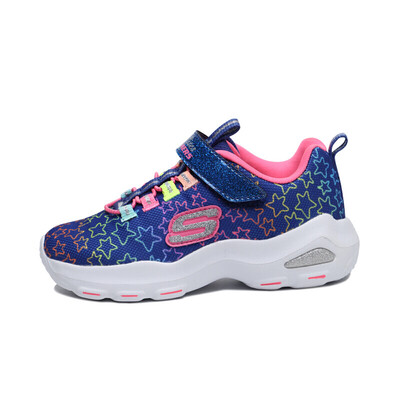 

Skechers Velcro breathable casual comfort non-slip childrens sports panda shoes 80666L blue multi-color 335