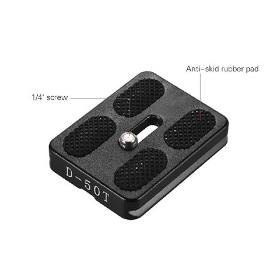 

5038mm Size Aluminum Alloy Universal Quick Release Plate D-50T QR Plate with 14 Inch Screw for Arca Swiss Benro Monopod Tripod B