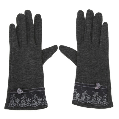 

Women Female Ladies Girls Touch Screen Mittens Sheep Wool Winter Lace Glove