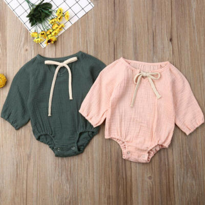 

Newborn Baby Girl Boy Outfit Clothes Long Sleeve Romper Bodysuit Jumpsuit 0-2Y