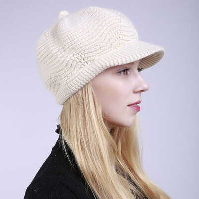 

Tailored Women Winter Design Line Solid Ear Protector Slouchy Berets Hat