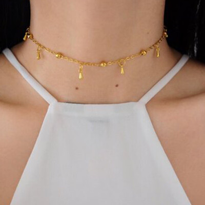 

Multilayer Choker Necklace for Women Chain Pendant Necklaces Trendy Water droplets Necklaces