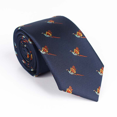 

Spot stable supply polyester bird pattern pattern one-way cutting tie mens formal business personality tie