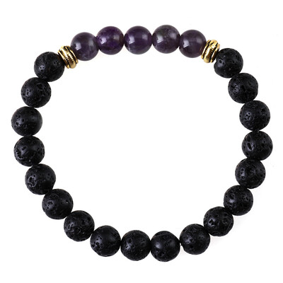 

Natural Stone 8mm Beads Bracelets Chakras Yoga Bracelets energy lava stone chakra colorful beads bracelet