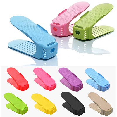 

〖Follure〗Multi-Colored Display Rack Shoes Organizer Space-Saving Plastic Rack Storage 8PC