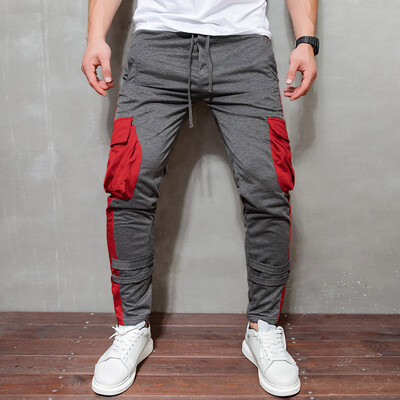 

Gobestart Mens Long Casual Sport Pants Slim Fit Plaid Trousers Running Joggers Sweatpants