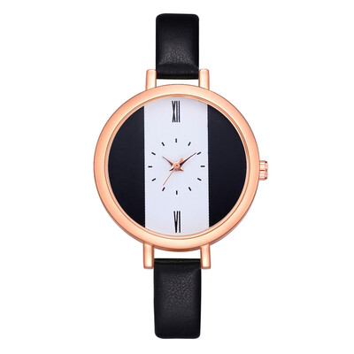 

Minimalism Womens Watches Golden Border Thin Dial Ladies Fashion Quartz Wristwatch Leather Strap Clock Business Reloj Mujer