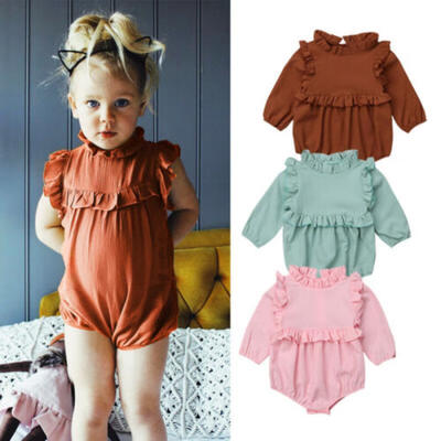 

Newborn Baby Girls Cotton Top Romper Jumpsuit Bodysuit Comfy Outfits Clothes USA