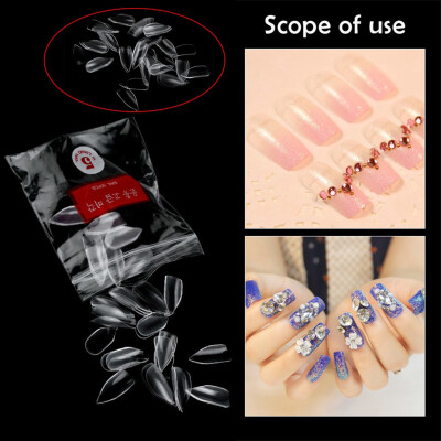 

Toponeto Transparent Pen Tip Nail Piece To Nail Piece 500 Pieces Bagged Fake Nail