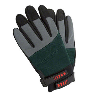 

Greensen 1 Pair Pruning Work Gloves Faux Leather Gardening Safety Protective Gloves