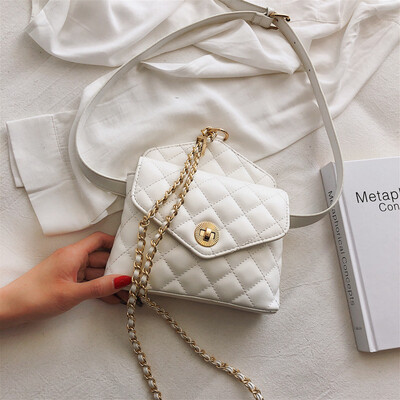 

Qiao Bani 2019 new European&American style fashion simple solid color rhombic chain bag multi-purpose shoulder diagonal female bag