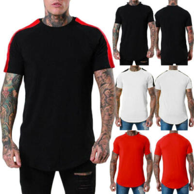 

Fashion Mens Slim Fit O Neck Short Sleeve Muscle Tee T-shirt Casual Tops Blouse