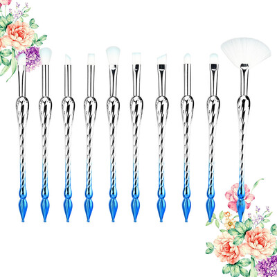 

Toponeto 10PCS Make Up Foundation Eyebrow Eyeliner Blush Cosmetic Concealer Brushes