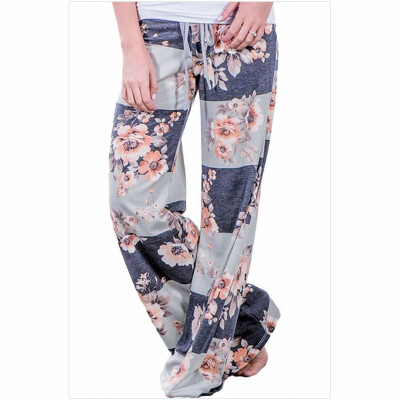 

Multicolor high waist floral print retro loose leggings