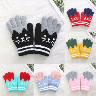 

Kids Baby Winter Gloves Cartoon Warm Mittens Toddlers Outdoor Cute Gloves