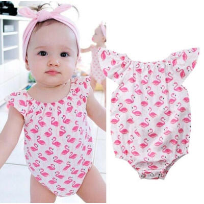 

Newborn Baby Girls Flamingo Bodysuit Romper Jumpsuit Sunsuit Clothes