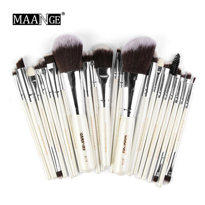 

Gobestart Wooden Makeup Brush Set tools Make-up Toiletry Kit Make Up Brush Set 22Pcs