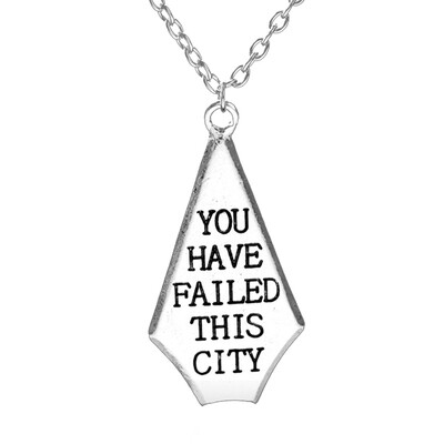 

New Style Hot You Have Failed This City Cosplay Titanium Pendant Necklace Movie Jewelry