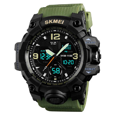 

SKMEI 1155B Quartz Digital Electronic Men Watch Fashion Casual Outdoor Sports Male Wristwatch Dual Time Date Week Chrono Alarm 5AT