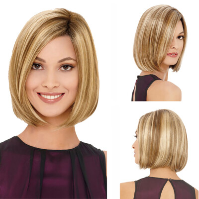 

〖Follure〗32CM Sexy Short Straight Neat Party Wigs Long Curly Hair Synthetic Wig