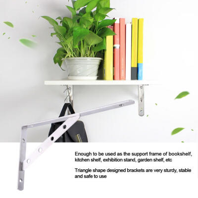 

Greensen 1 Pair Stainless Steel -Shaped Wall-Mounted Shelf Brackets Support Frame Home Hardware Wall Shelf SupportShelf Bracket