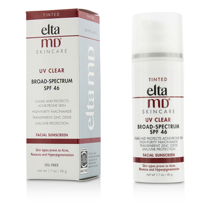 

ELTAMD - UV Clear Facial Sunscreen SPF 46 - For Skin Types Prone To Acne Rosacea & Hyperpigmentation - Tinted 48g17oz