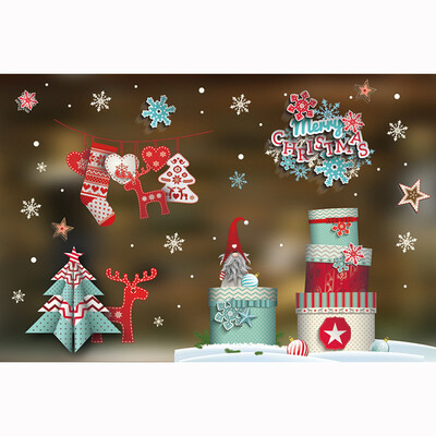 

Toponeto Merry Christmas Wall Art Removable Home Window Wall Stickers Decal Party Decor