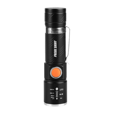 

〖Follure〗Super Bright XPE LED Adjustable Focus USB Rechargeable Flashlight Lamp Torch