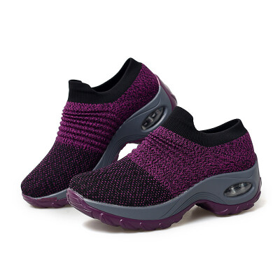 

YUANYUKAISHI Fashion flying woven womens shoes non-slip comfortable 10750