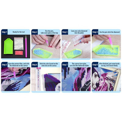

5D DIY Full Drill Diamond Painting Tiger Cross Stitch Embroidery Mosaic Kit