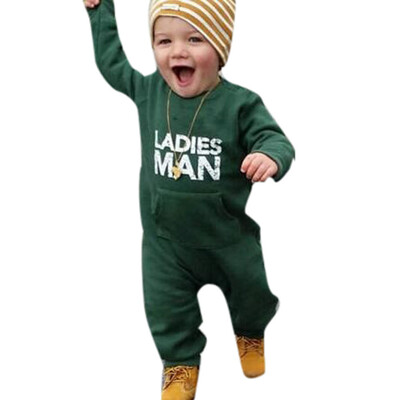 

Cute Infant Kid Baby Toddler Letter Soft Boys Outfits Clothes Romper Jumpsuit