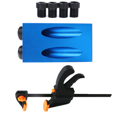 

15° Angle Oblique ​Hole Locator Jig Clamp Kit For Woodworking Installation Tool