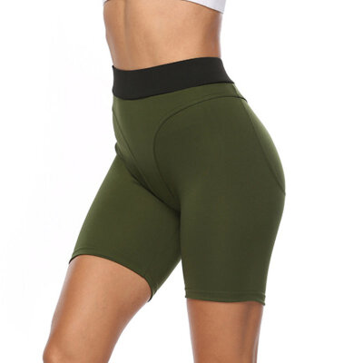 

New High Waist Solid Shorts Sexy Ladies Fitness Sports Shorts Moisture Wicking Shorts Fitness Running Cycling Shorts