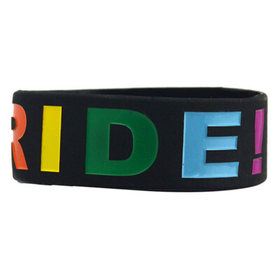 

Gay Pride Gay Rainbow Soft Silicone Bracelet Hand Circle Unisex Hand Loop Hot Gift