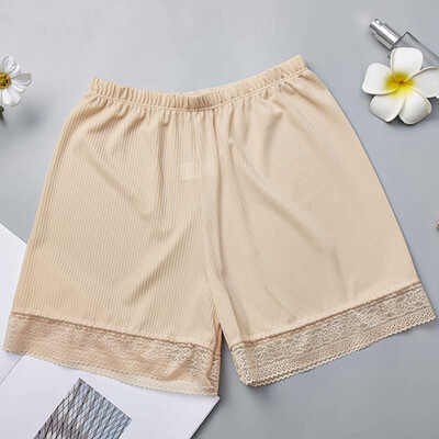 

Plus Size Women Safe panties High Quality Safe Pants Mid Waist Lace Hot Shorts Elastic Pants Trousers PY