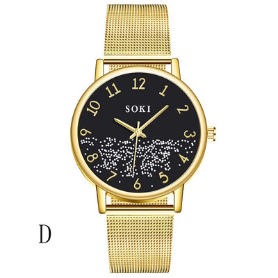 

Gobestart Men Fashion Unobtrusive Business Simple Personality Digital Dial Net Belt Watch
