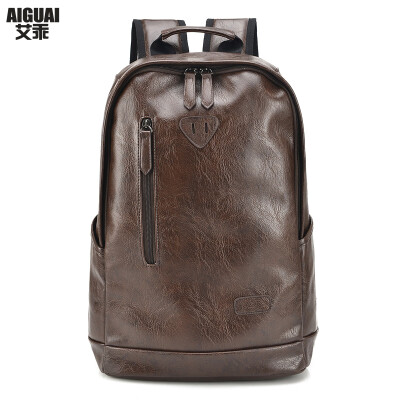 

Korean version of leisure shoulder bag mens fashion backpack PU bag for middle school students